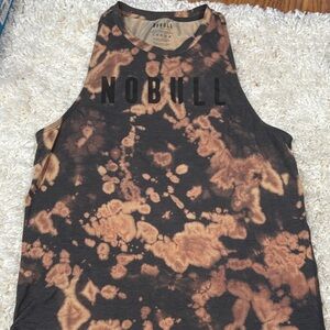 NOBULL Black and Brown Tie-Dye Tank